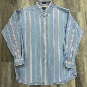 (XL) VTG 90s Chaps Ralph Lauren Multi Color Long sleeve button down shirt